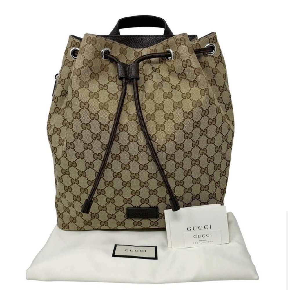 Tote Bag New Logo Brown Tan Gg Backpack